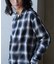 ルーズシルエットオンブレーチェックシャツ