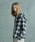 オンブレーチェックシャツブルゾン