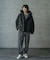 ストレッチヒッコリーワンタックワイドテーパードパンツ