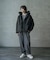 ストレッチヒッコリーワンタックワイドテーパードパンツ