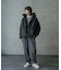 ストレッチヒッコリーワンタックワイドテーパードパンツ