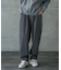 ストレッチヒッコリーワンタックワイドテーパードパンツ