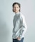 ニットコンビ モックネック長袖Tシャツ
