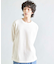 異素材コンビ ワッフルジャガードTee