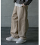 ヘビーカツラギバレルレッグワイドパンツ