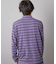 フェードジャガードボーダー モックネックTシャツ
