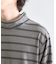 フェードジャガードボーダー モックネックTシャツ