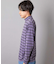 フェードジャガードボーダー モックネックTシャツ