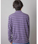 フェードジャガードボーダー モックネックTシャツ