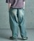 セミワイドデニムタックパンツ