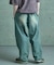 セミワイドデニムタックパンツ