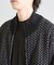 【ウォッシャブル素材】ウェーブジャガード ジップアップニット