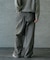 12ozスラブデニム5ポケットワイドストレートパンツ