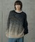 モヘア風Wジャガードグラデーションニット