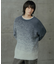 モヘア風Wジャガードグラデーションニット