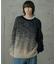 モヘア風Wジャガードグラデーションニット