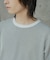 ニットライクストライプカットロンT