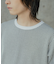 ニットライクストライプカットロンT