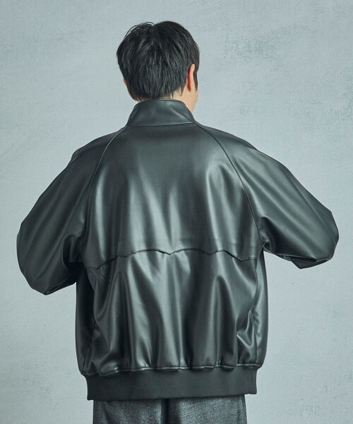 BARACUTA/バラクータ】別注フェイクレザーG9ハリントンジャケット BARACUTA/バラクータ】別注フェイクレザーG9ハリントンジャケット