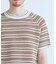 マルチカラーボーダー半袖ニットTシャツ