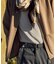 クルーネックバイアスメッシュニット半袖Tシャツ