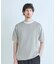 クルーネックバイアスメッシュニット半袖Tシャツ