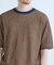 クルーネックバイアスメッシュニット半袖Tシャツ