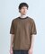 クルーネックバイアスメッシュニット半袖Tシャツ