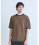 クルーネックバイアスメッシュニット半袖Tシャツ