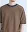 クルーネックバイアスメッシュニット半袖Tシャツ