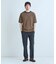 クルーネックバイアスメッシュニット半袖Tシャツ