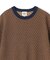 クルーネックバイアスメッシュニット半袖Tシャツ