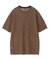 クルーネックバイアスメッシュニット半袖Tシャツ