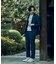 【COLE HAAN/コール ハーン】別注 サマーサイロフィルウールピンチェックパンツ＜通気性＞