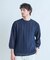 変形アーガイルシアーニット7分袖Tシャツ