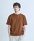 フェイクレイヤードキーネック半袖Tシャツ