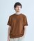 フェイクレイヤードキーネック半袖Tシャツ