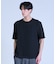 ニット×ポンチコンビハーフスリーブTシャツ＜ストレッチ・マシンウォッシャブル＞