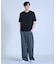 ニット×ポンチコンビハーフスリーブTシャツ＜ストレッチ・マシンウォッシャブル＞