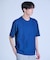ニット×ポンチコンビハーフスリーブTシャツ＜ストレッチ・マシンウォッシャブル＞