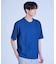 ニット×ポンチコンビハーフスリーブTシャツ＜ストレッチ・マシンウォッシャブル＞