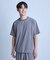 ドットメッシュドローコードTシャツ〈ストレッチ・マシンウォッシャブル・軽量・接触冷感・通気性〉