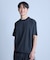 ドットメッシュドローコードTシャツ〈ストレッチ・マシンウォッシャブル・軽量・接触冷感・通気性〉