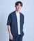 ドットメッシュ5分袖カーディガン〈ストレッチ・イージーケア・接触冷感・通気性・速乾〉