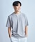 ミニワッフルキーネックレイヤードTシャツ