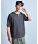 ミニワッフルキーネックレイヤードTシャツ