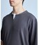 ミニワッフルキーネックレイヤードTシャツ
