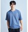 ミニワッフルキーネックレイヤードTシャツ