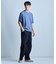 ミニワッフルキーネックレイヤードTシャツ