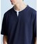 ミニワッフルキーネックレイヤードTシャツ